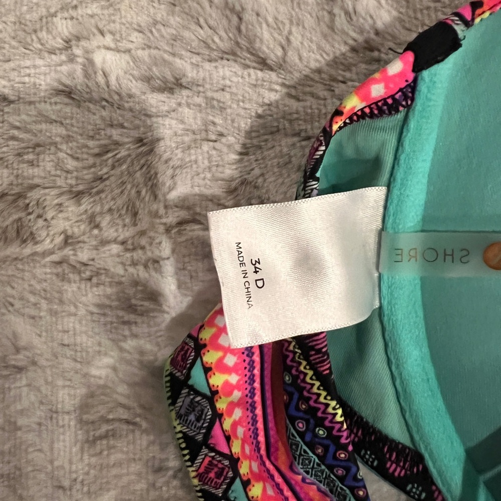 Colorful Patterned Bikini Top - Picture 5 of 5